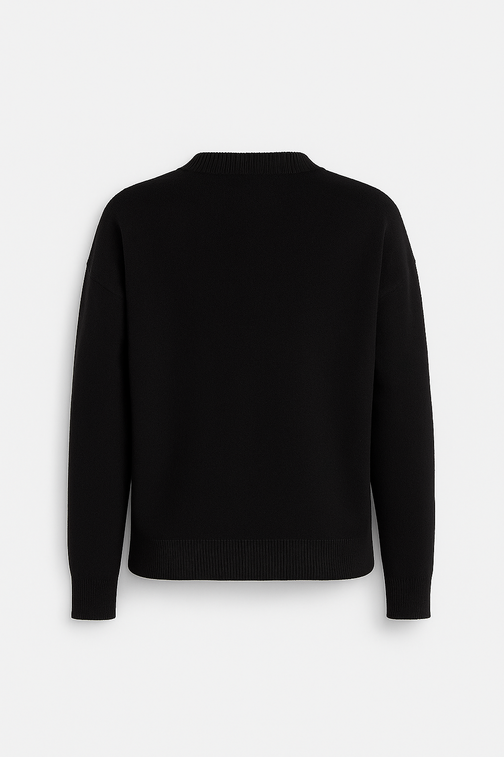 Black knit Bow Side Diamond Detailed Jumper with diamanté bow sleeve embellishments for women