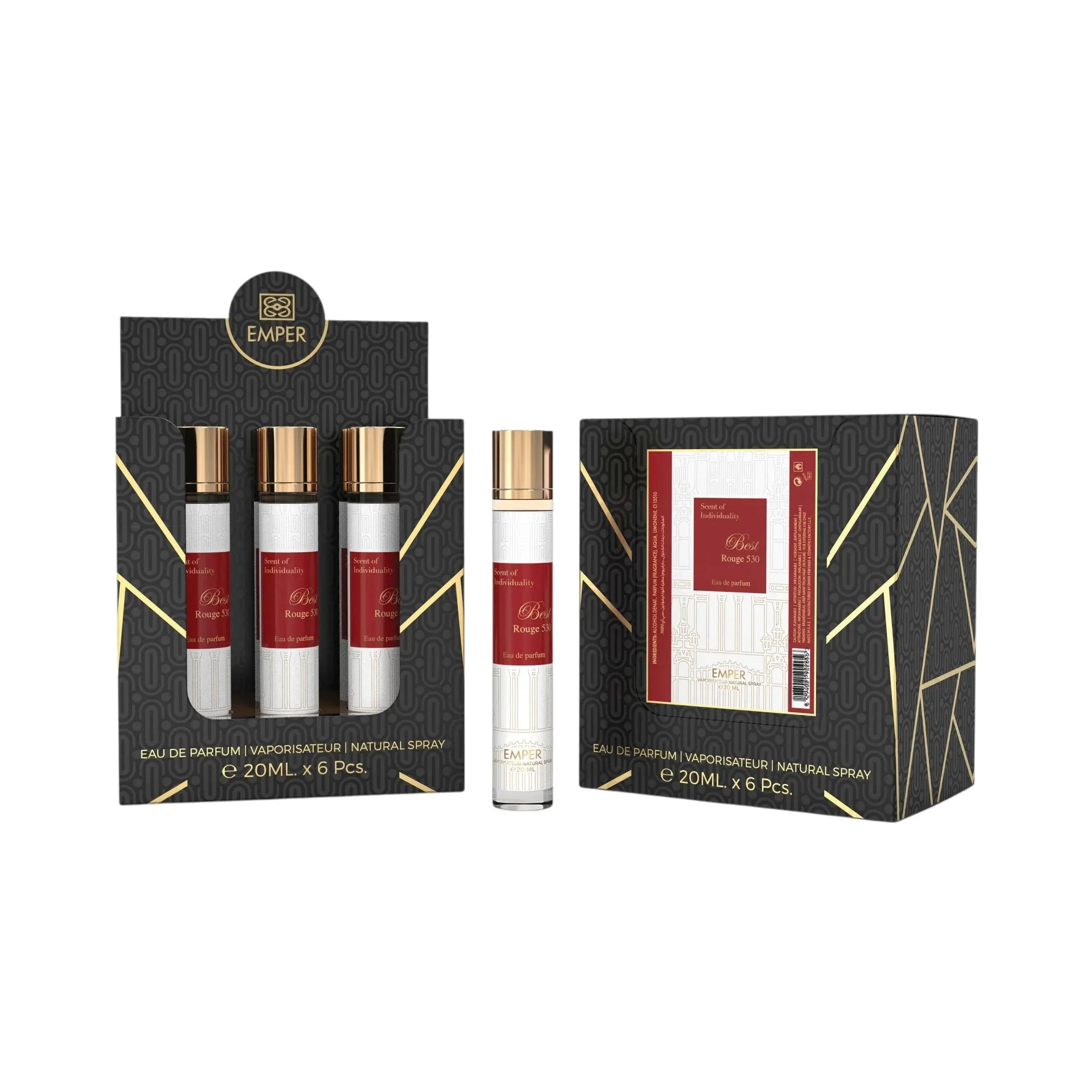 EMPER Best Rouge 530 (Unisex) Eau De Parfum 23x 20ml Plus 1 Free Tester - Ivory Luxe