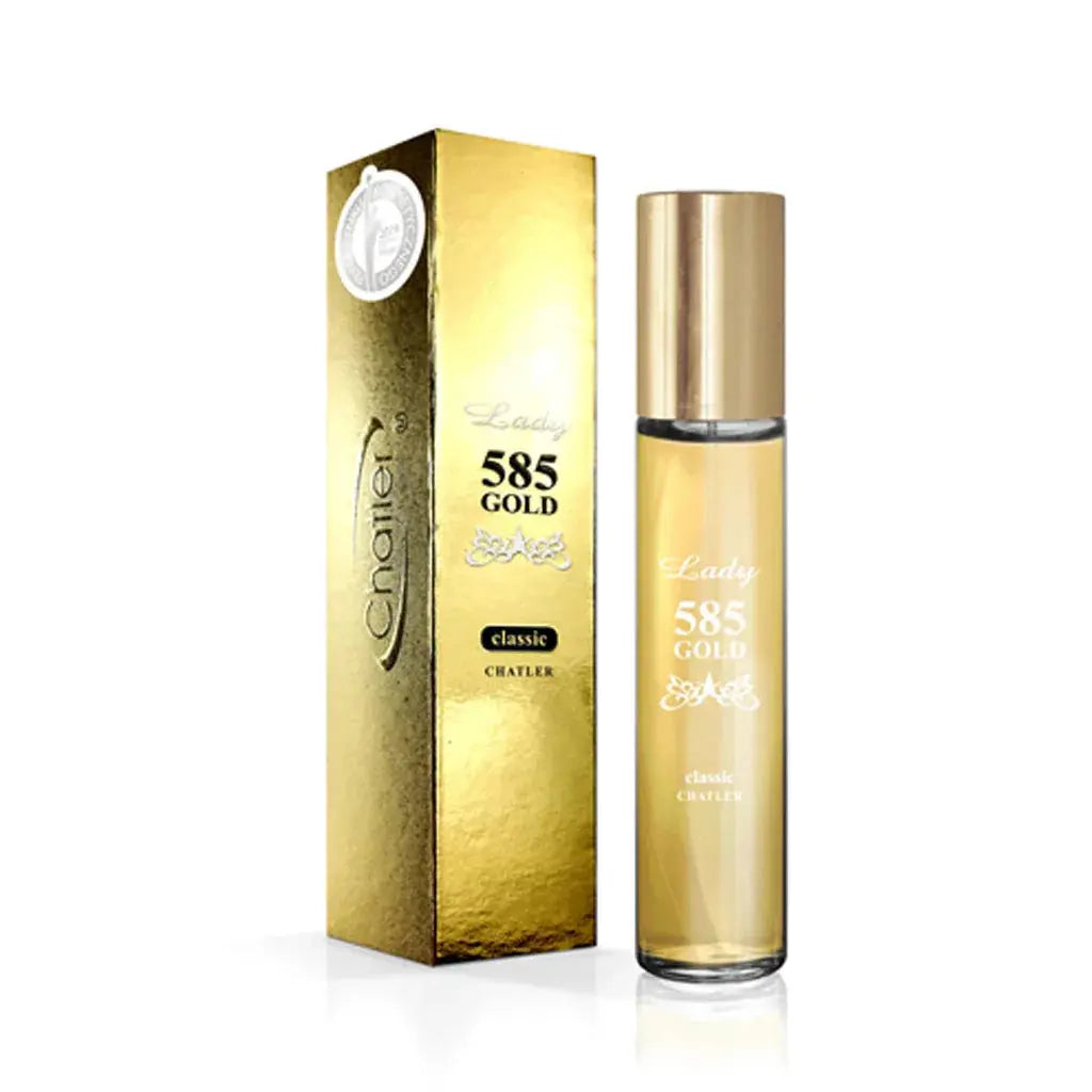 CHATLER 585 Gold Lady Eau De Parfum 5 x 30ml Plus 1 free tester - Ivory Luxe