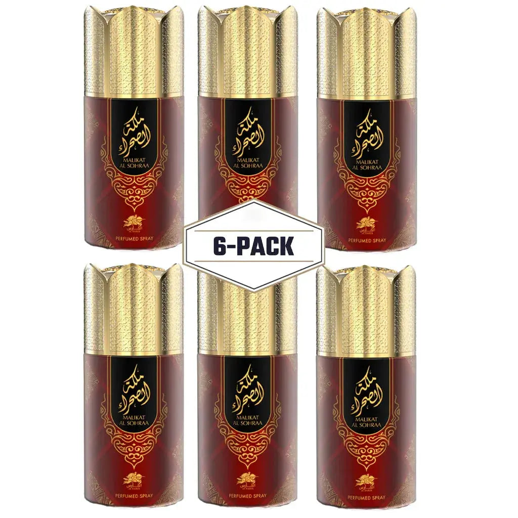 AL FARES Malikat Al Sohra Perfume Deodorant 250ml 6x PACK - Ivory Luxe