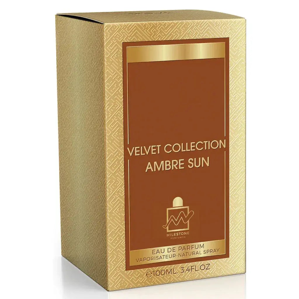 MILESTONE Velvet Collection Ambre Sun (Unisex) 100ML EDP - Ivory Luxe