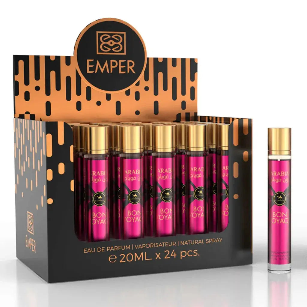 LE CHAMEAU Arabia Bon Voyage Eau De Parfum 23x 20ml Plus 1 Free Tester - Ivory Luxe