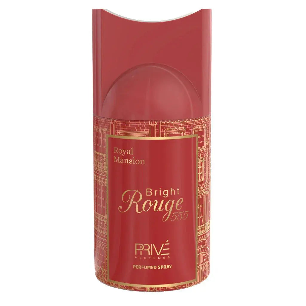 PRIVE Perfume Bright Rouge 555 Deodorant 250ml 6x PACK - Ivory Luxe