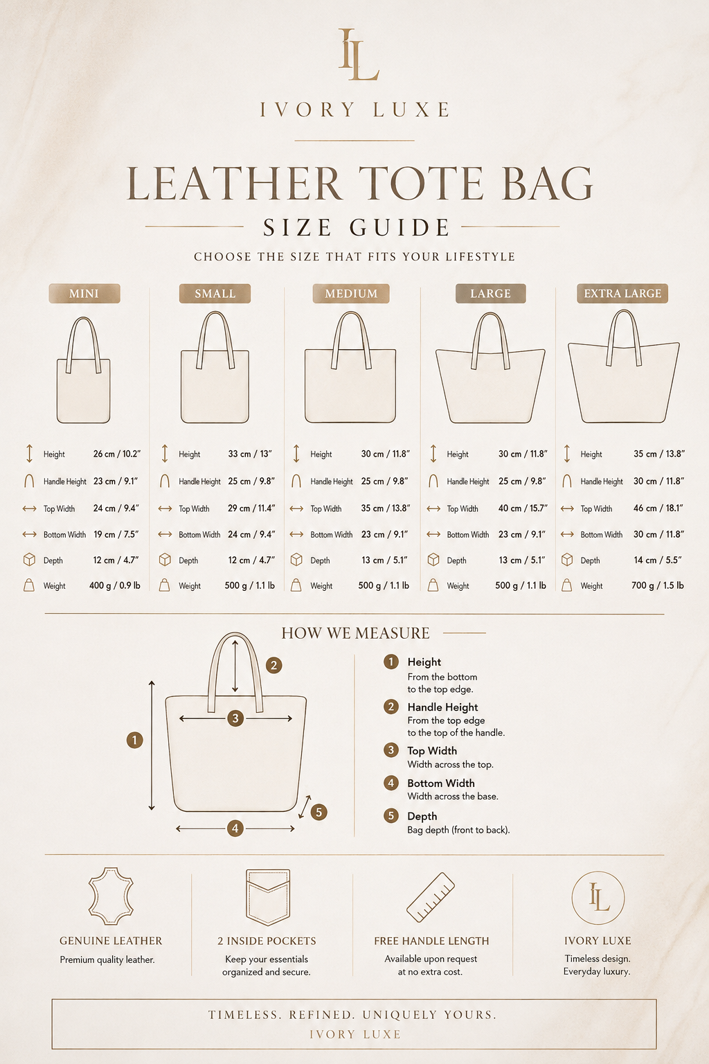Handmade Genuine Leather Tote Bag