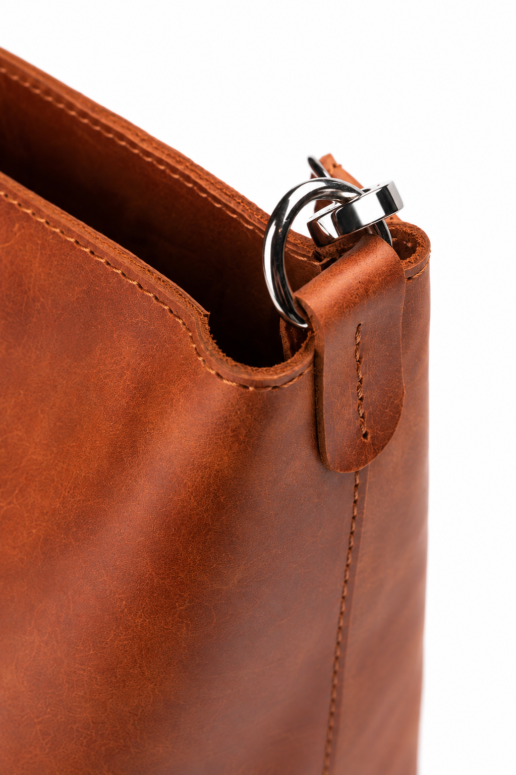 Handmade Full Grain Leather Crossbody Tote Bag | Tassel & Ring Handle | 10 Colours
