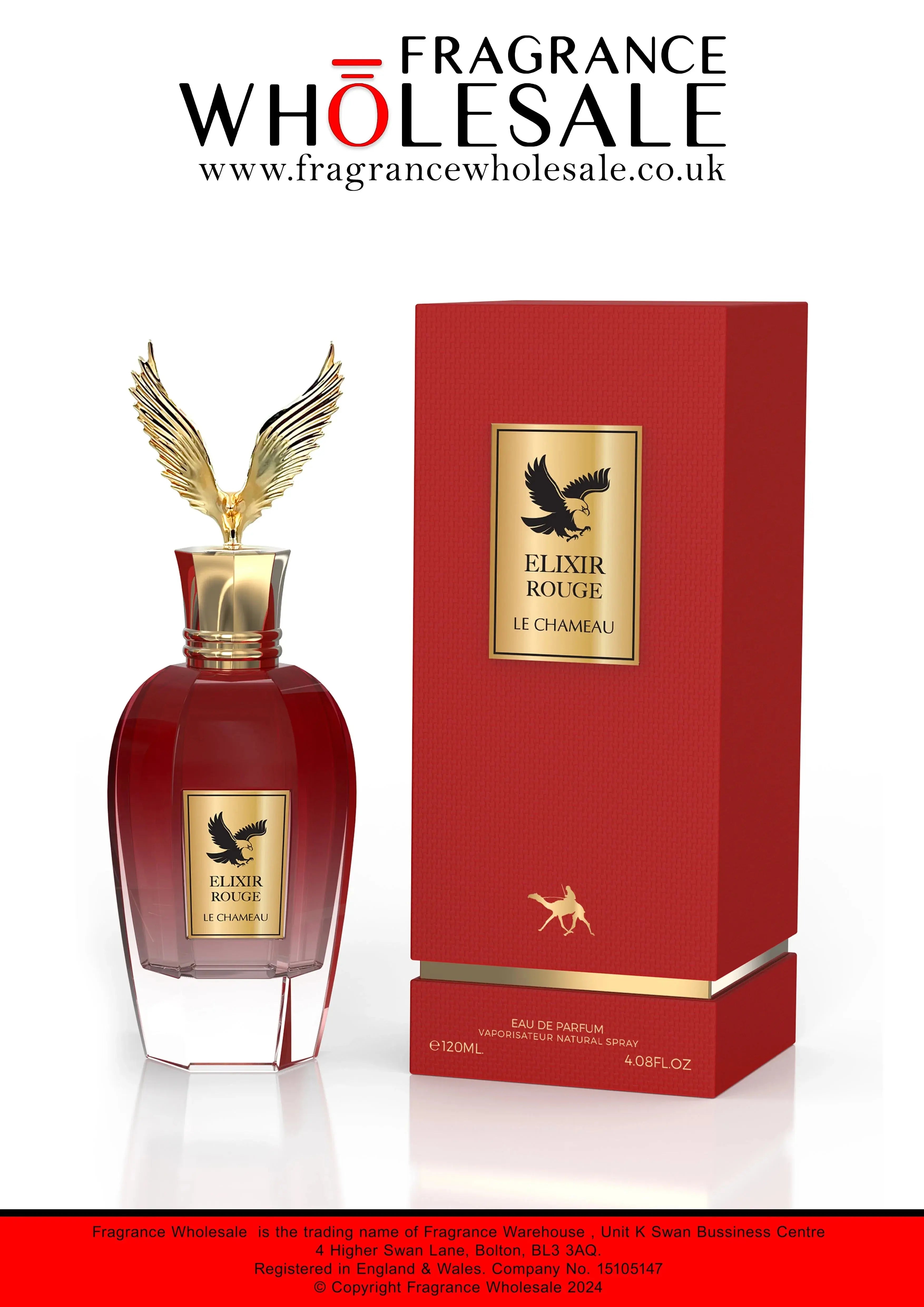 LE CHAMEAU Elixir Rouge (Unisex) 120ML Eau De Parfum - Ivory Luxe