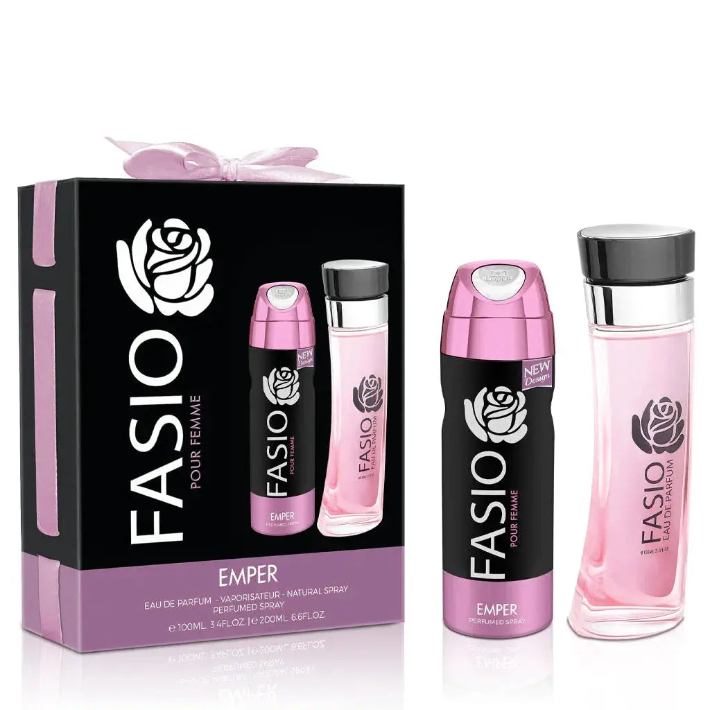 Emper Fasio Pour Femme Gift Set 100ml Free Deo - Ivory Luxe