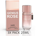 GENIUS ROSE  Eau De Parfum 25ml – 3-Pack by Emper