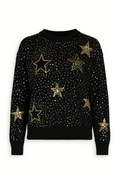 Embellished stars knit sequin Jumper