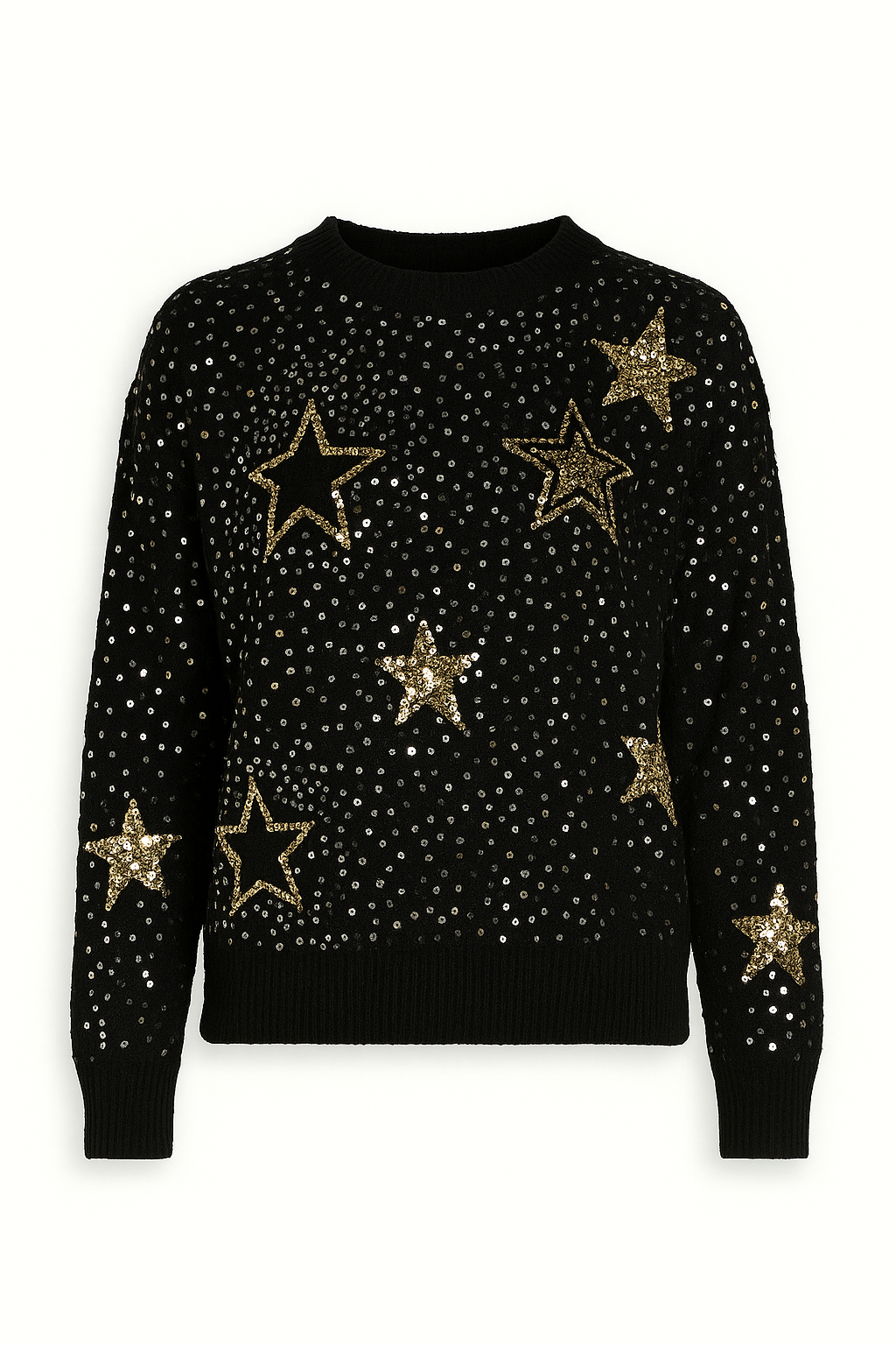Embellished stars knit sequin Jumper