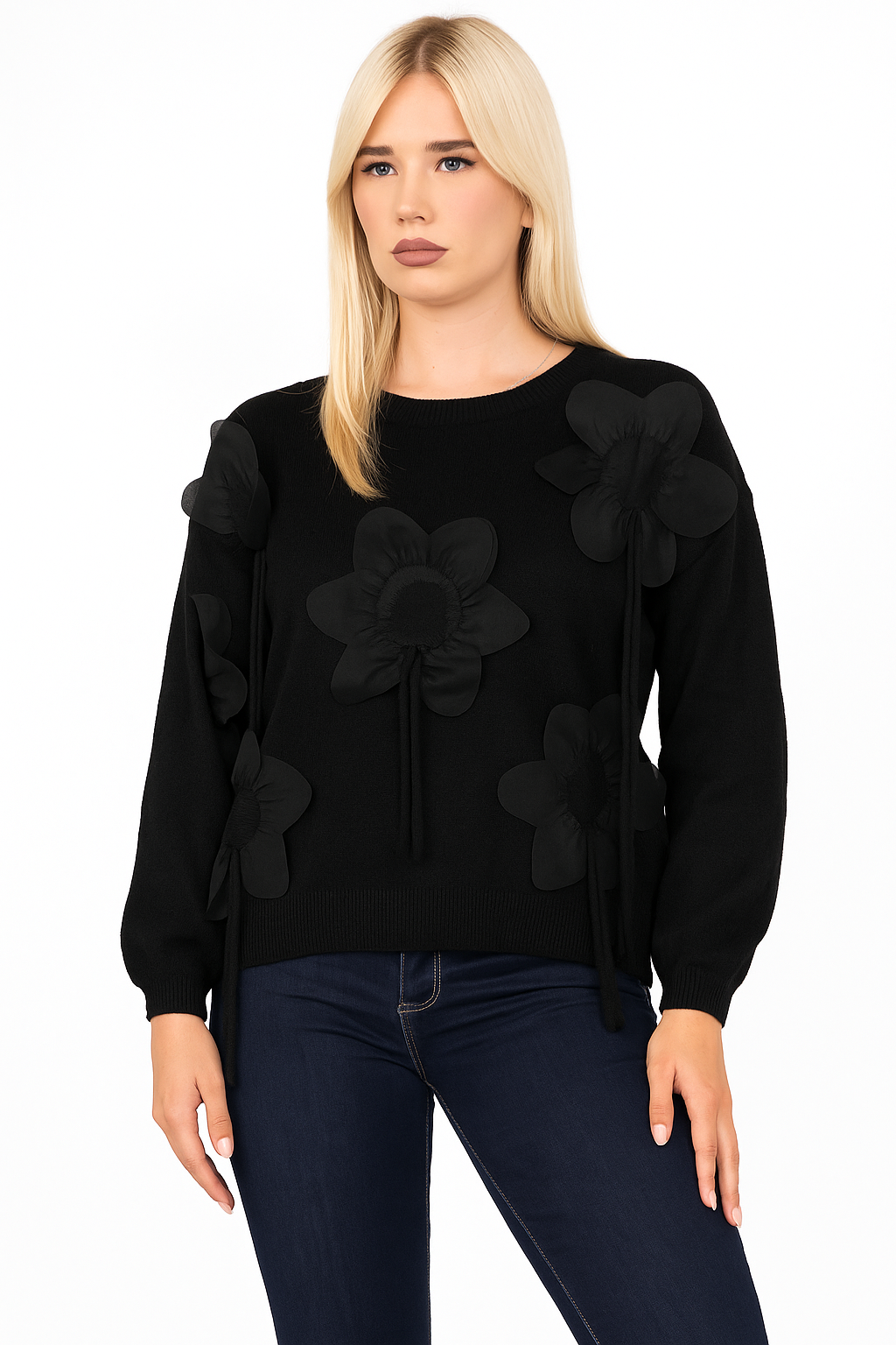 Women’s Flower 3D Detail Jumper