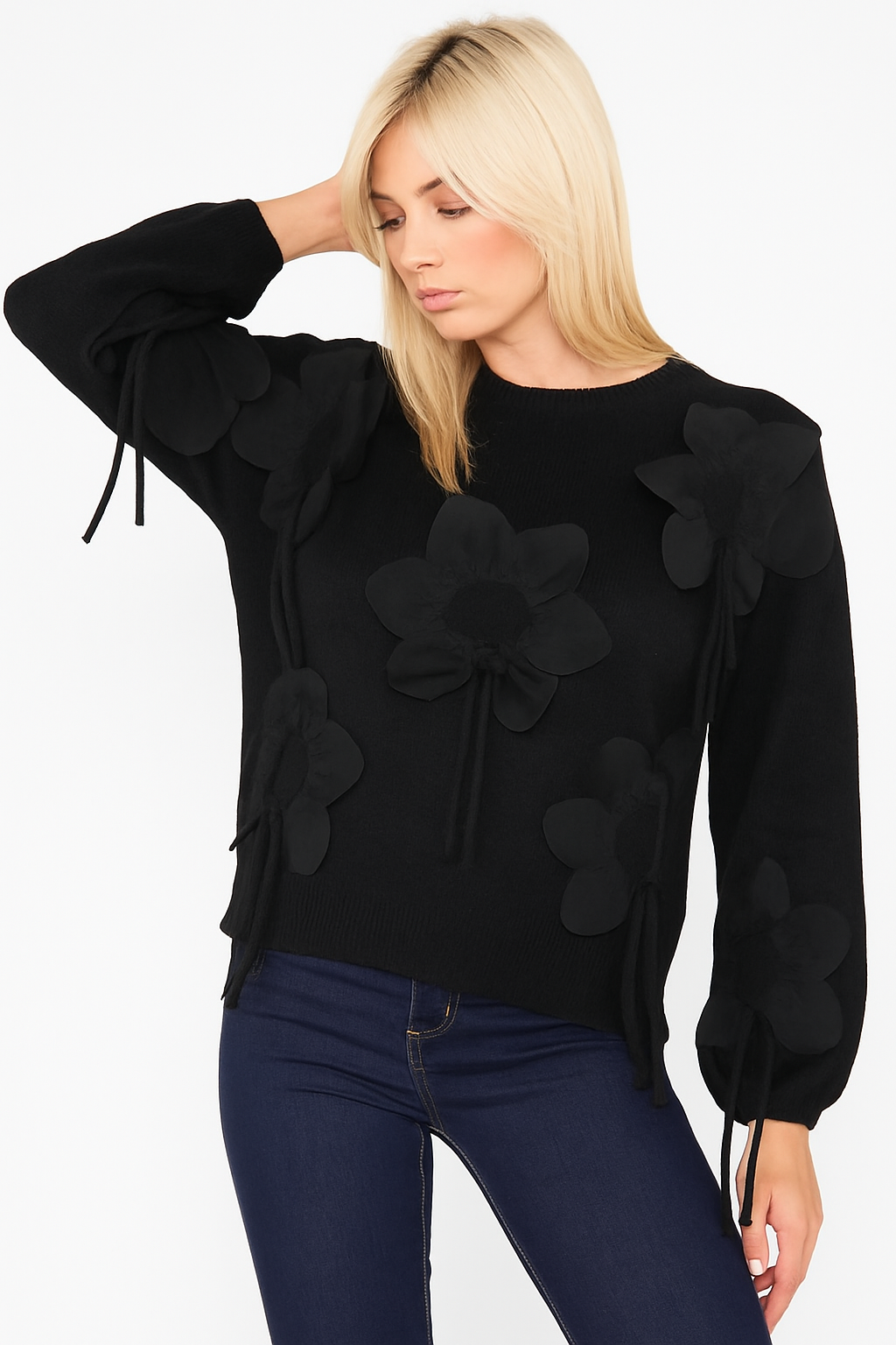 Women’s Flower 3D Detail Jumper
