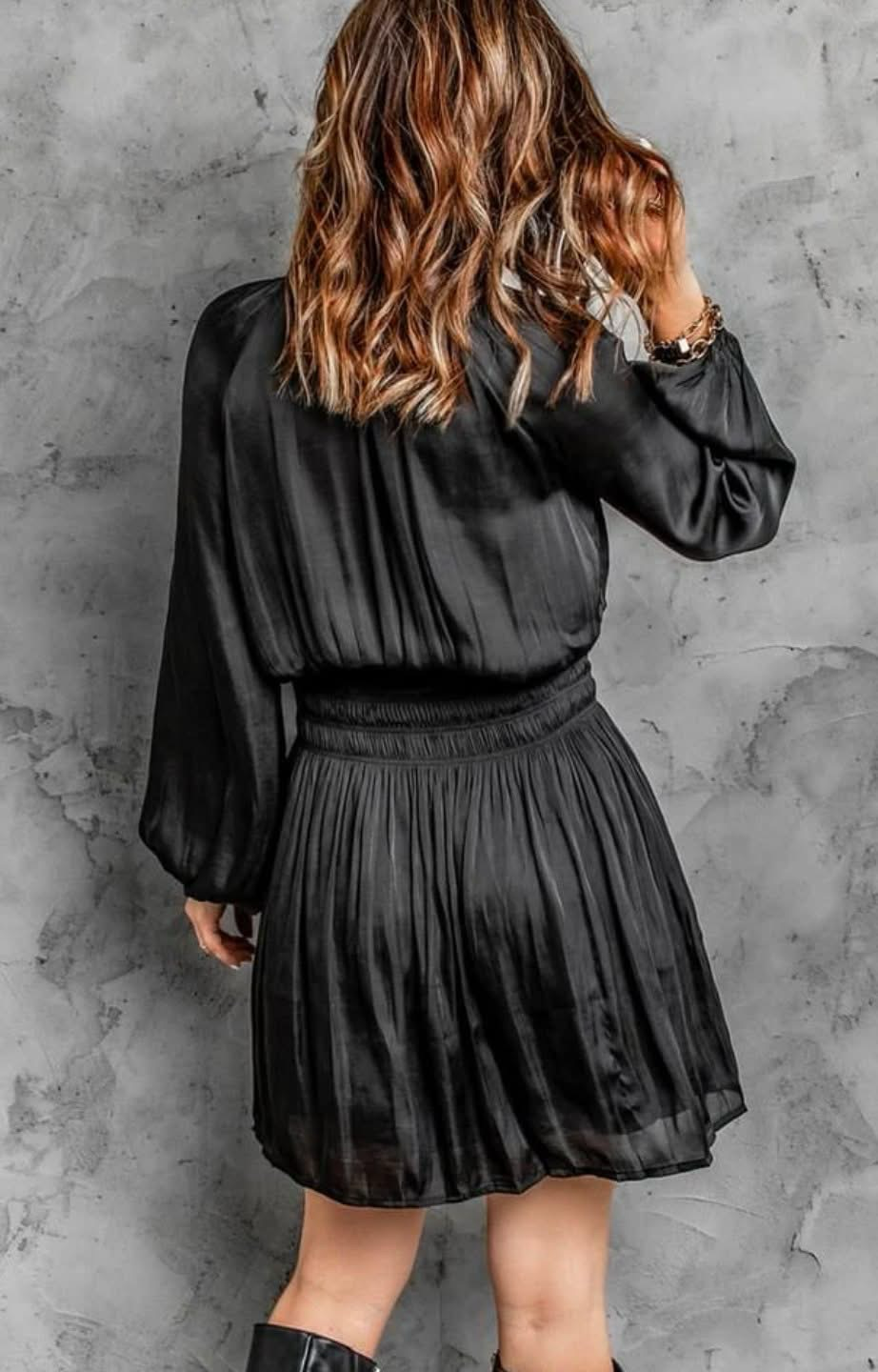 Eve Long Sleeves Elastic Waist Dress
