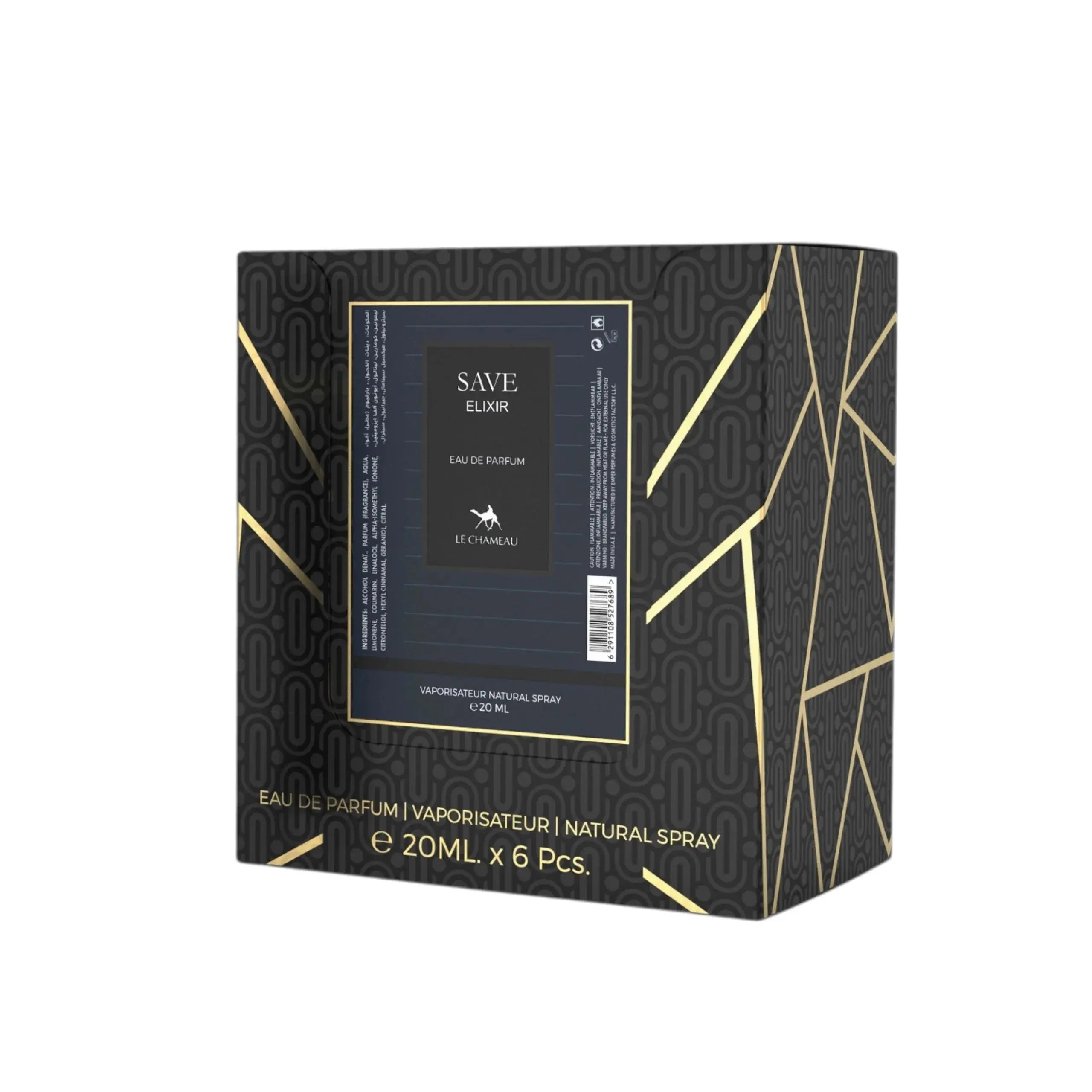 LE CHAMEAU Save.Age Elixir Eau De Parfum 23x 20ml Plus 1 Free Tester - Ivory Luxe