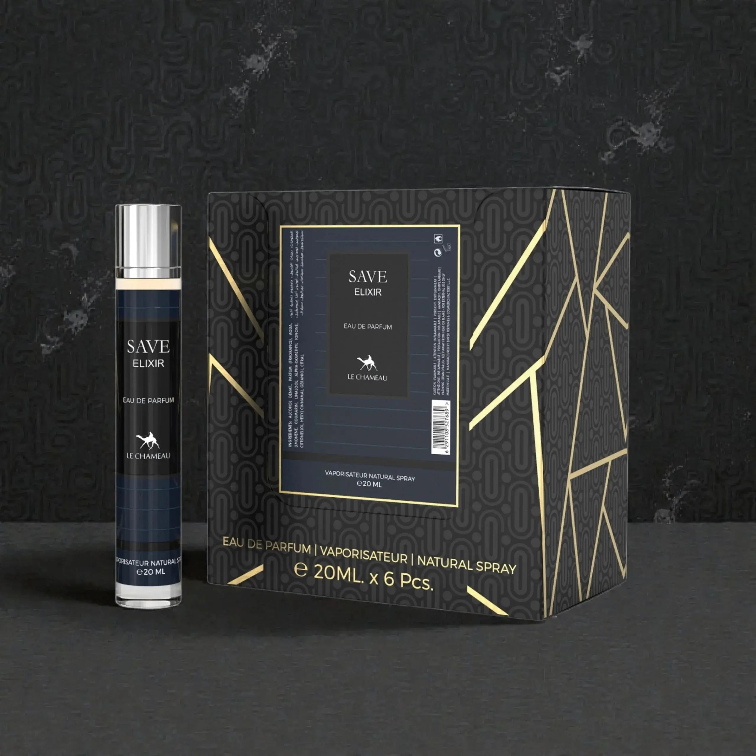 LE CHAMEAU Save.Age Elixir Eau De Parfum 23x 20ml Plus 1 Free Tester - Ivory Luxe