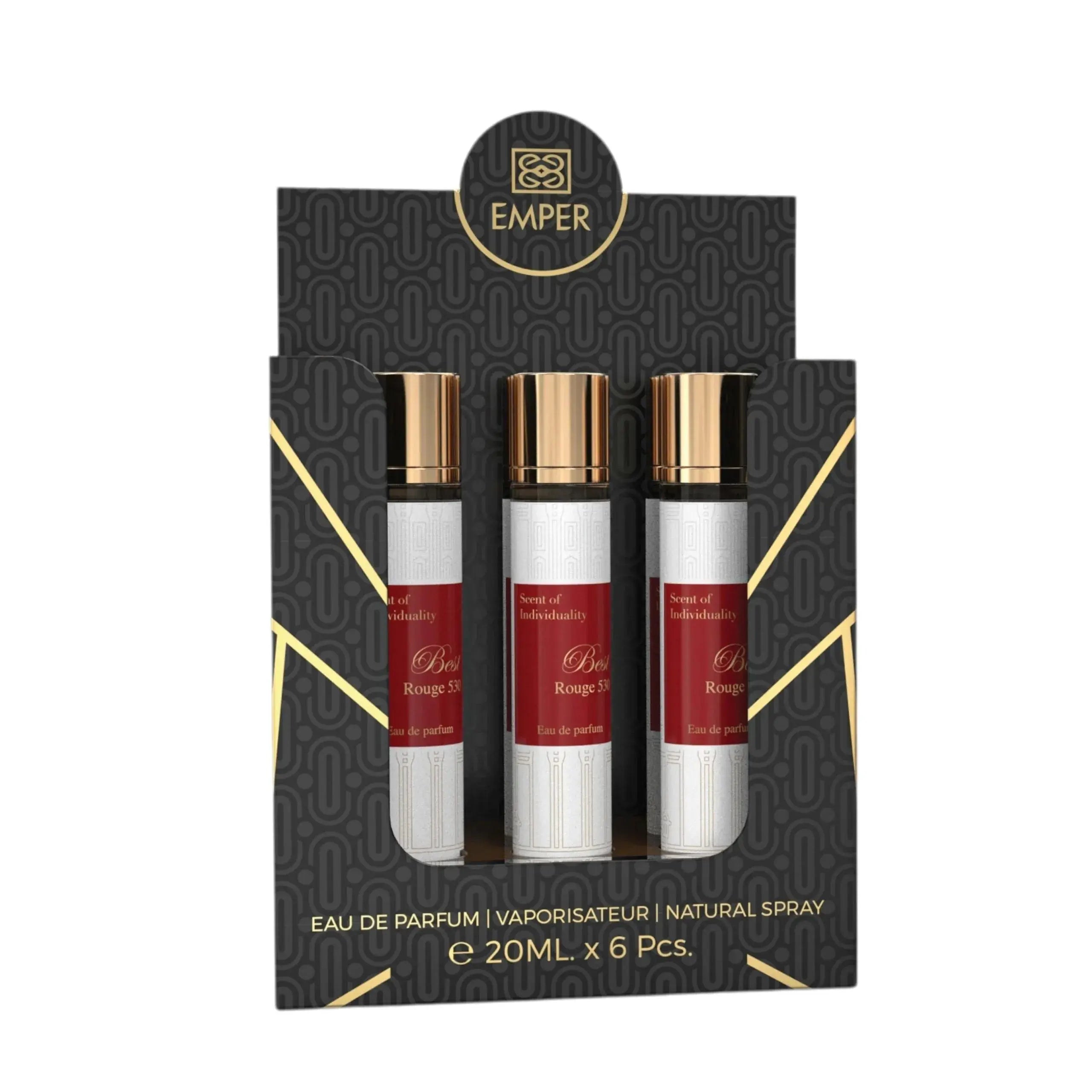 EMPER Best Rouge 530 (Unisex) Eau De Parfum 23x 20ml Plus 1 Free Tester - Ivory Luxe