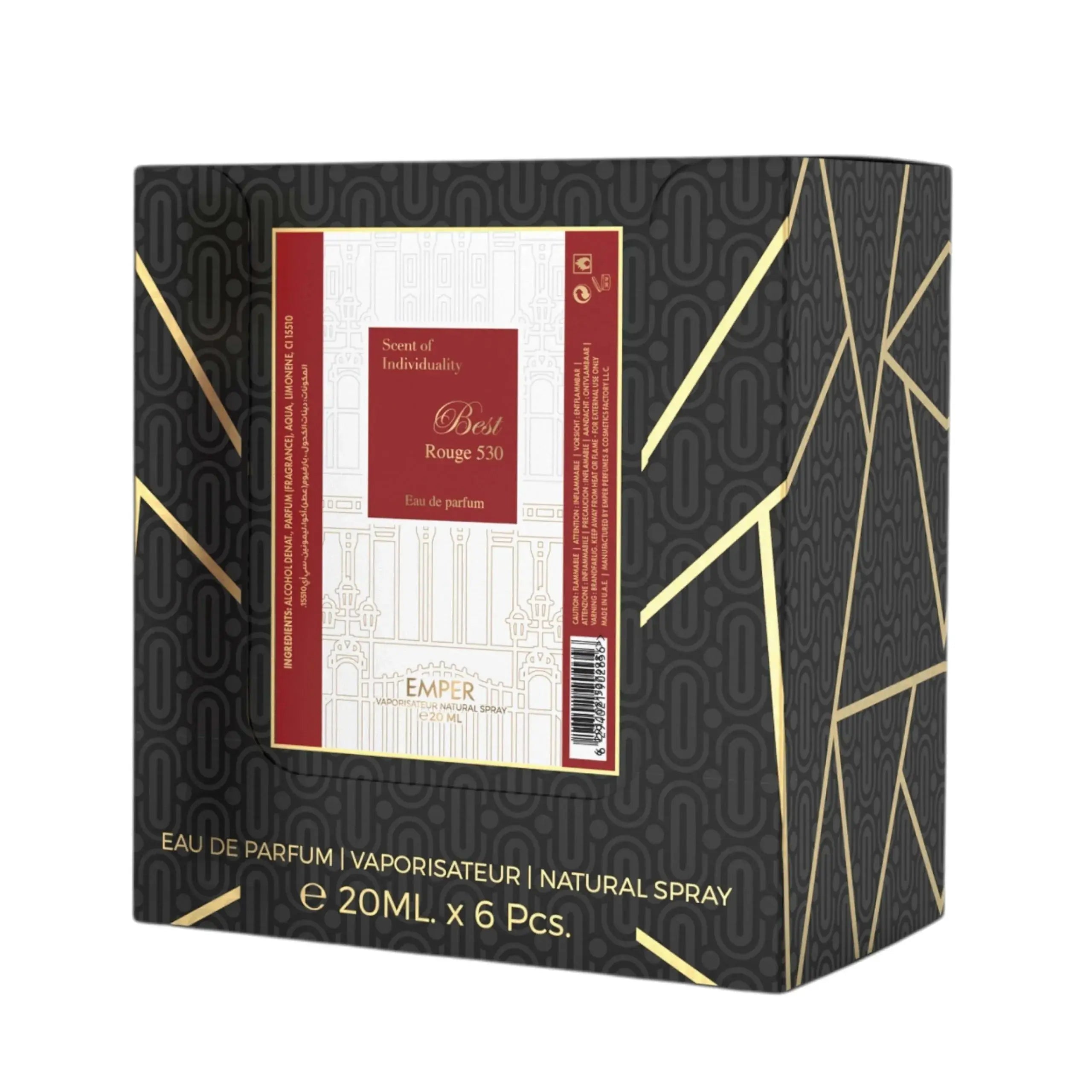 EMPER Best Rouge 530 (Unisex) Eau De Parfum 23x 20ml Plus 1 Free Tester - Ivory Luxe