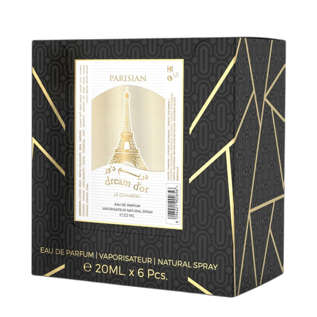 Le Chameau Parisian Dream D'Or Eau De Parfum 23x 20ml Plus 1 Free Tester - Ivory Luxe