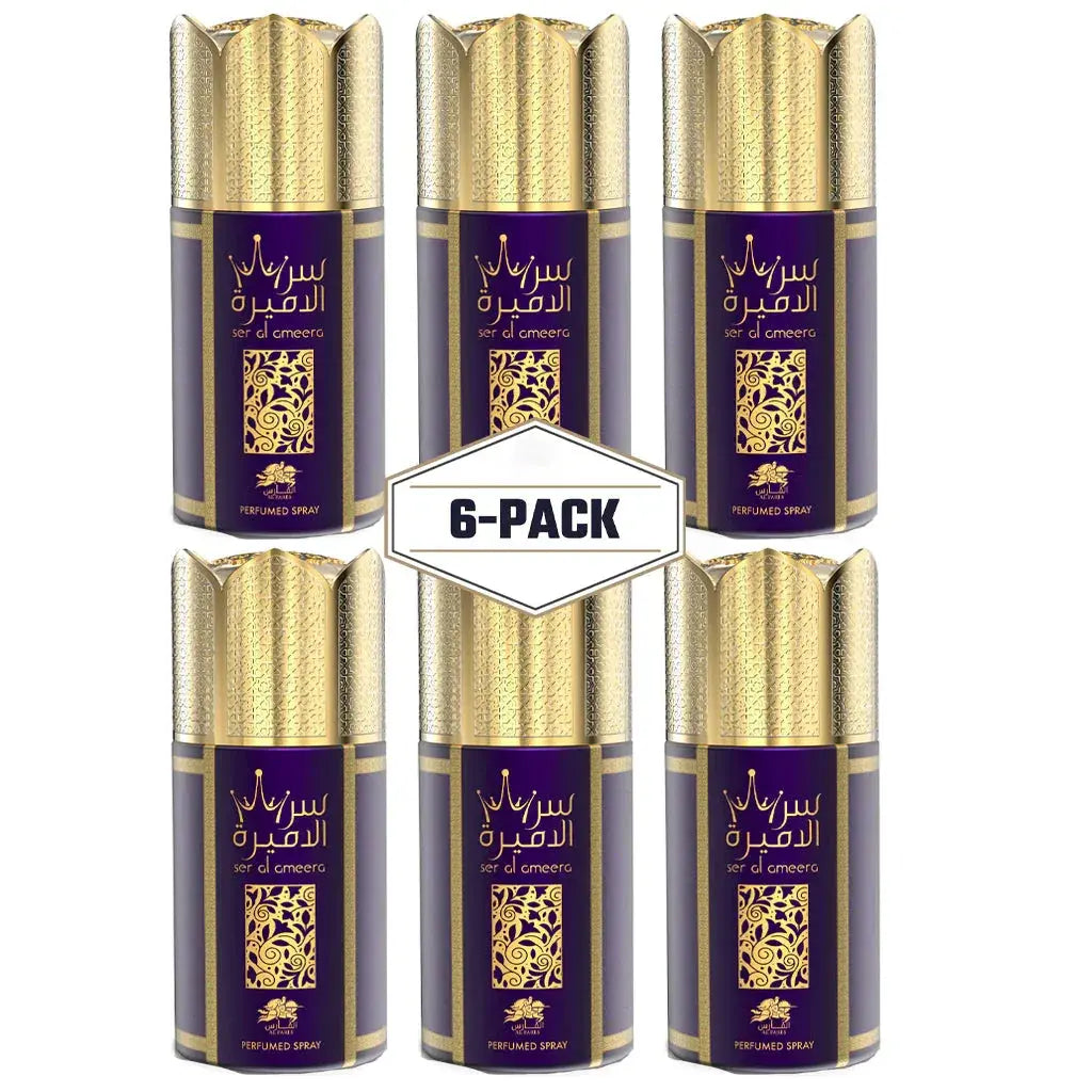 AL FARES Ser Al Ameera Perfume Deodorant 250ml 6x PACK - Ivory Luxe