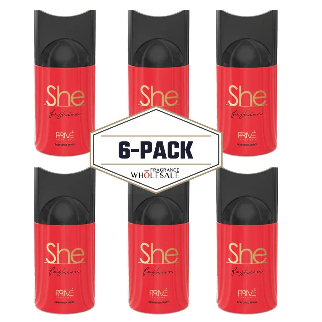 PRIVE She Fashion Perfume Deodorant 250ml 6x PACK - Ivory Luxe