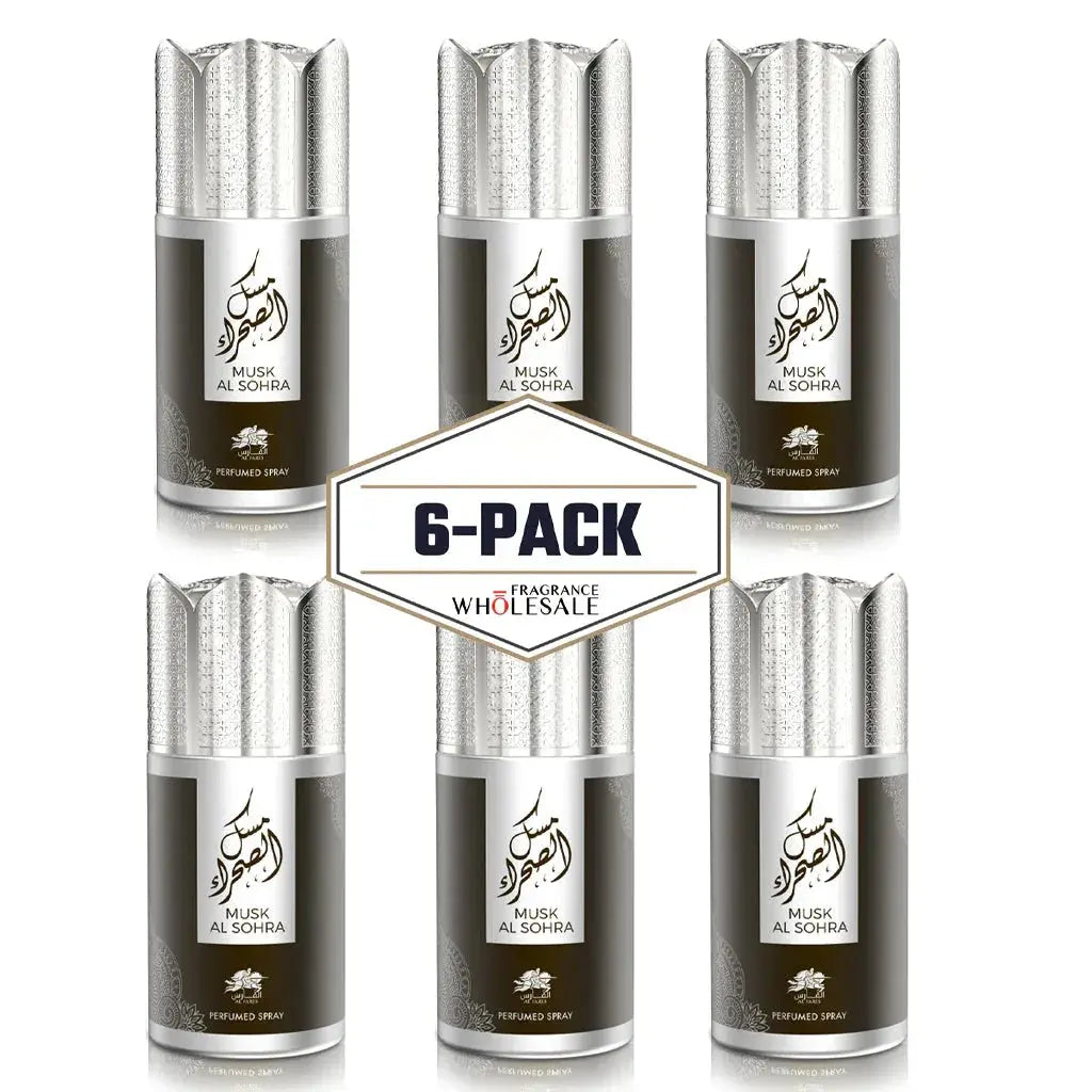 AL FARES Musk Al Sohra Perfume Deodorant 250ml 6x PACK - Ivory Luxe