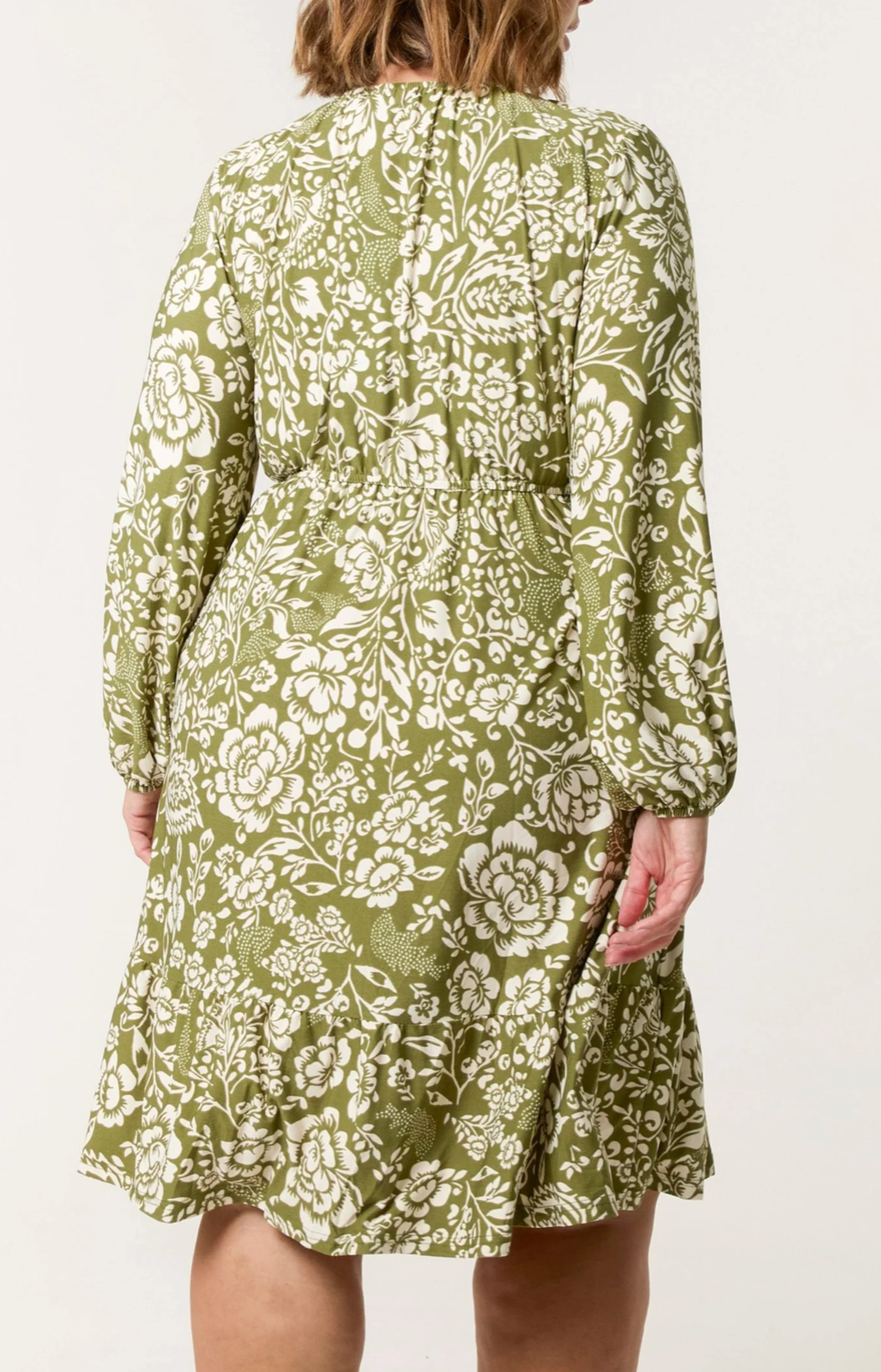 Curve Floral Print Stretch Dress