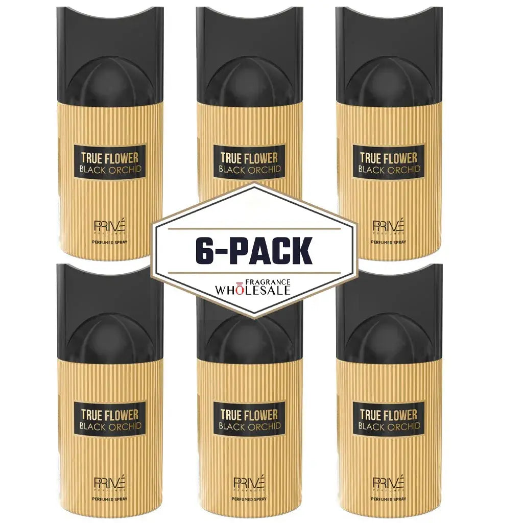 PRIVE True Flower Black Orchid Perfume Deodorant 250ml 6x PACK - Ivory Luxe