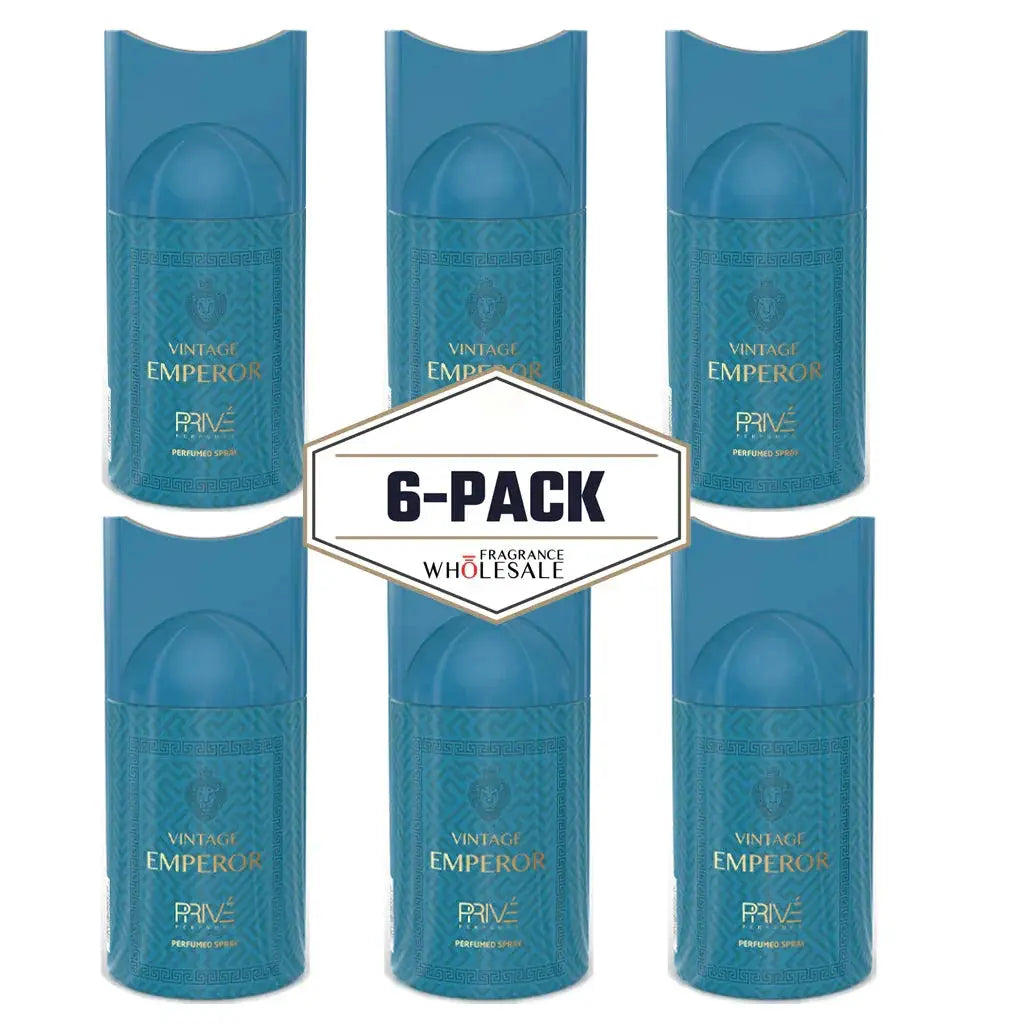PRIVE Vintage Emperor Perfume Deodorant 250ml 6x PACK - Ivory Luxe