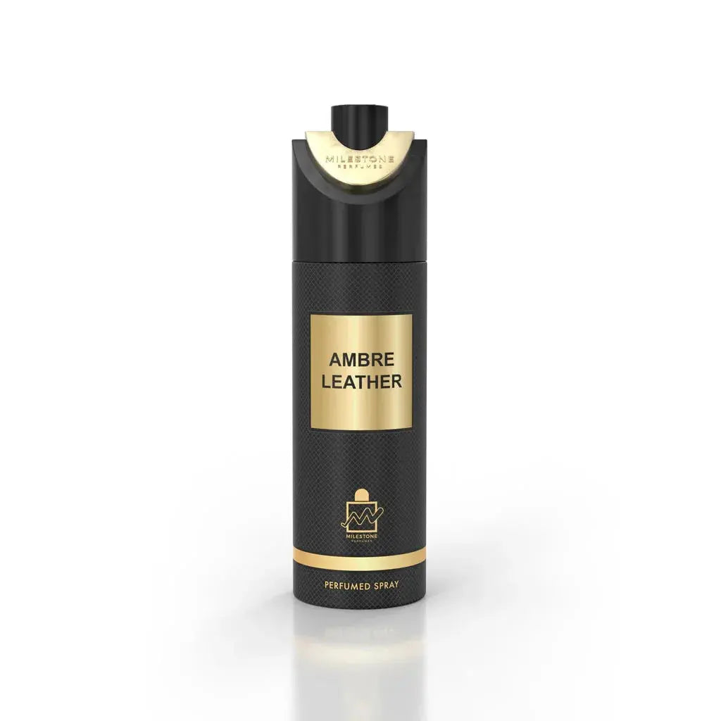 MILESTONE Ambre Leather (Unisex) 200ML Deodorant 6 Pack - Ivory Luxe