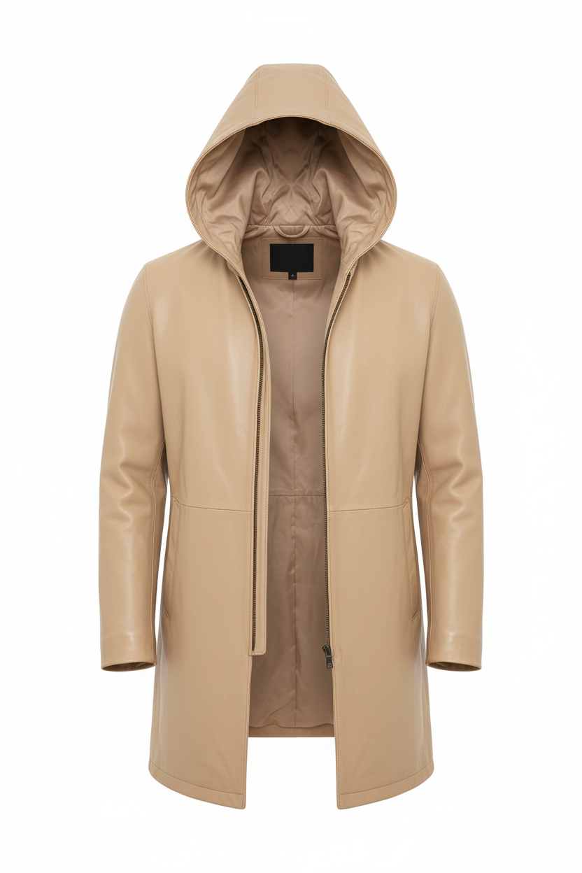 Beige Coat – Front Hood Up
