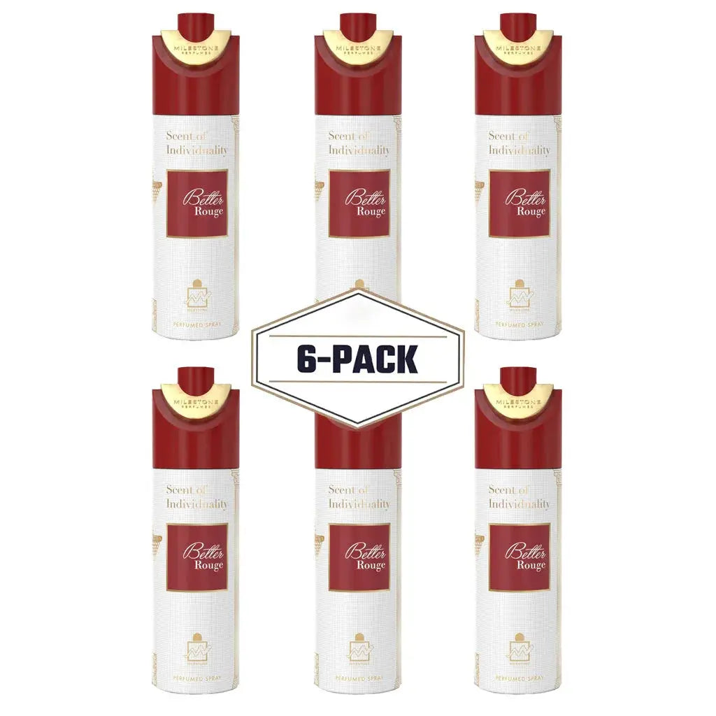 MILESTONE Better Rouge (Unisex) 200ML Deodorant 6 Pack - Ivory Luxe