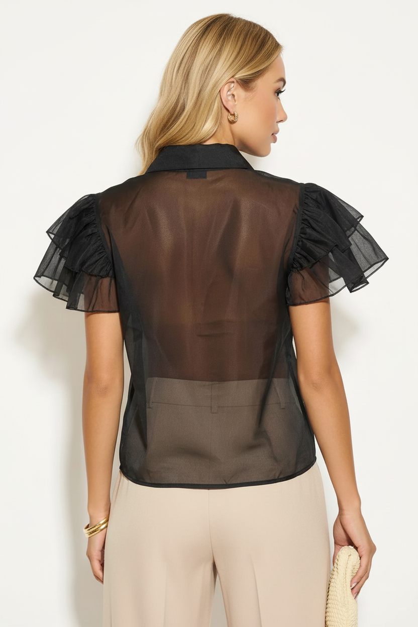 Black Blouse Back View