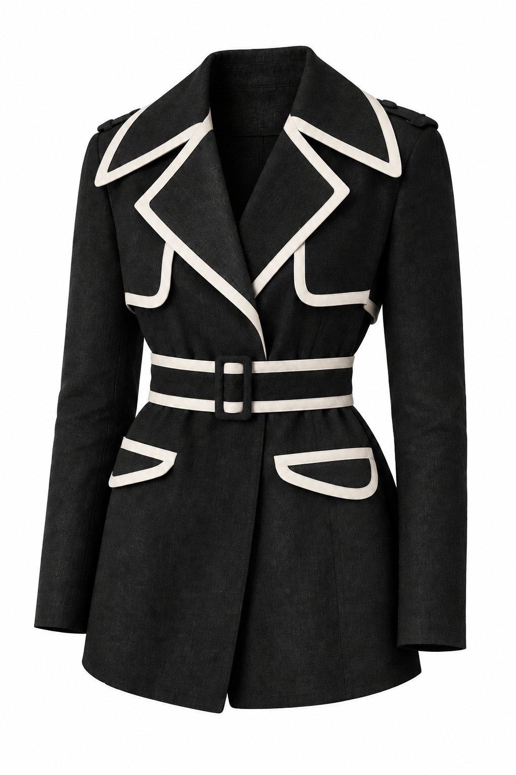 Black linen blazer