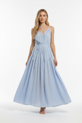 Blue Maxi Dress – Front View on Model