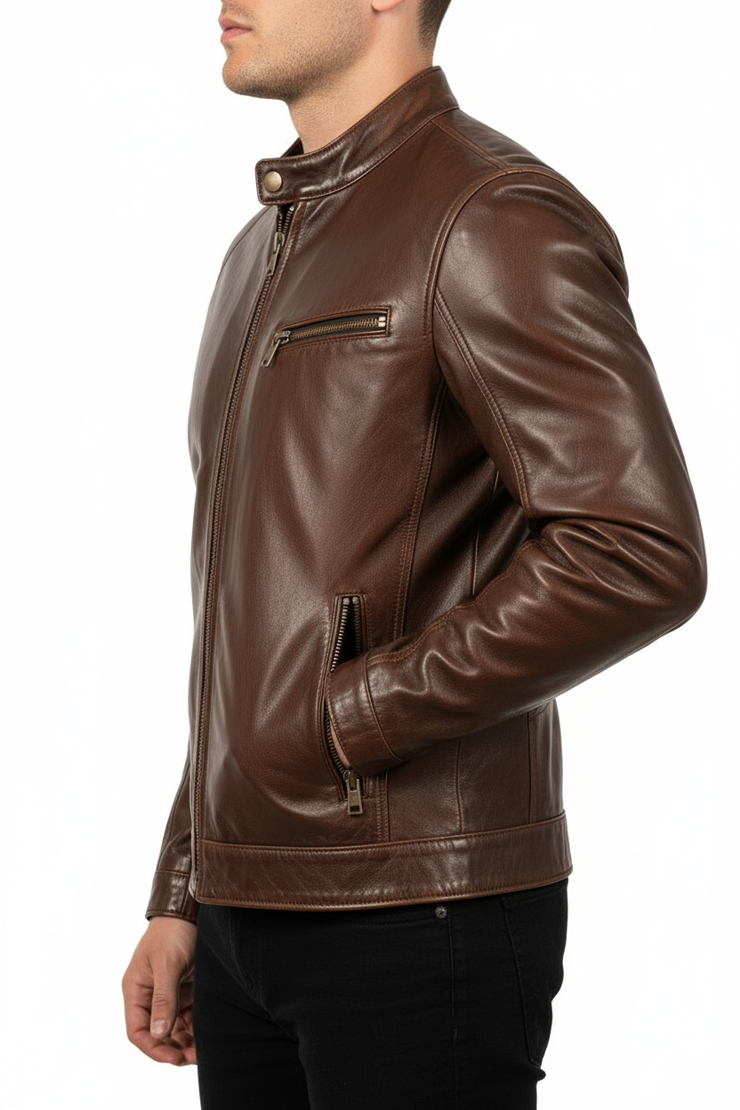 Brown cafe racer 3/4 model