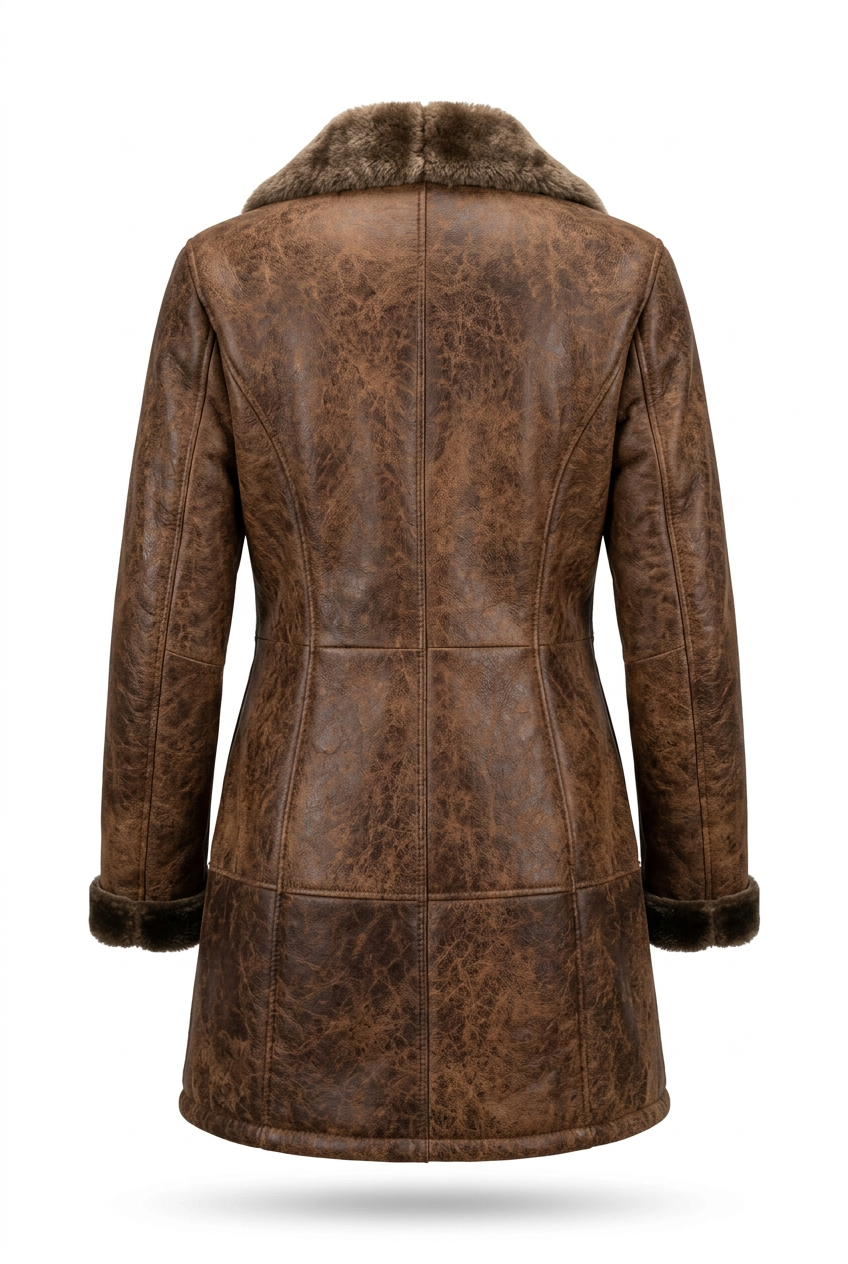 Brown jacket, back view