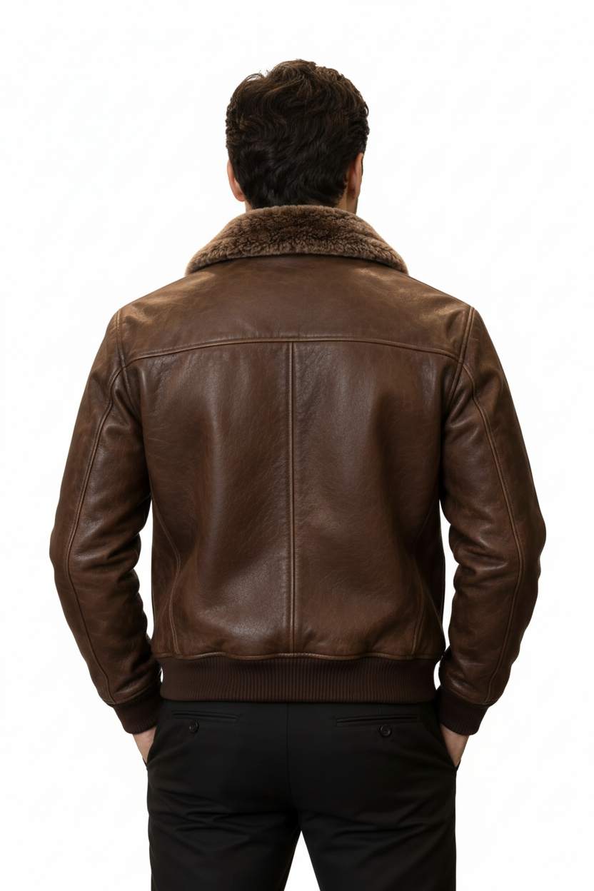 Brown jacket back