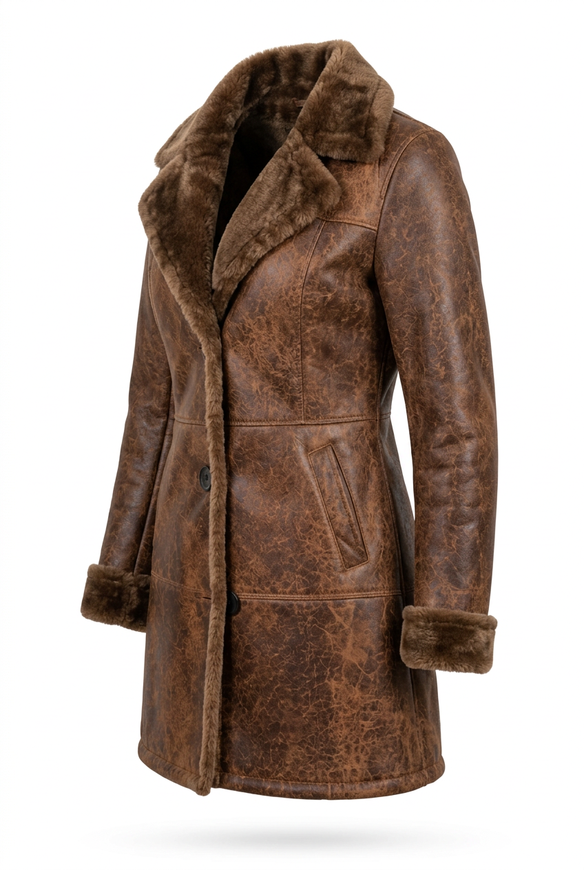 Brown jacket, side view