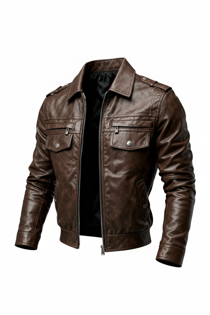 Brown trucker jacket ghost