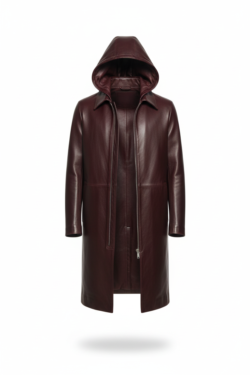 Burgundy Coat – Front
