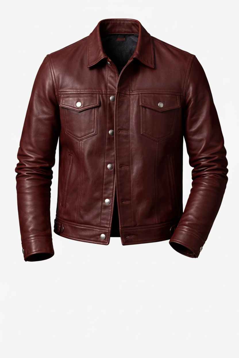 Burgundy Jacket Front Flat