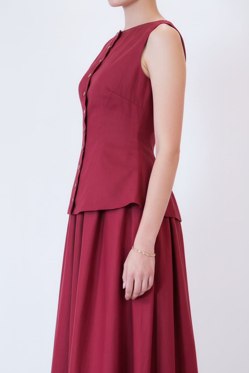 Burgundy Side View Zoomed