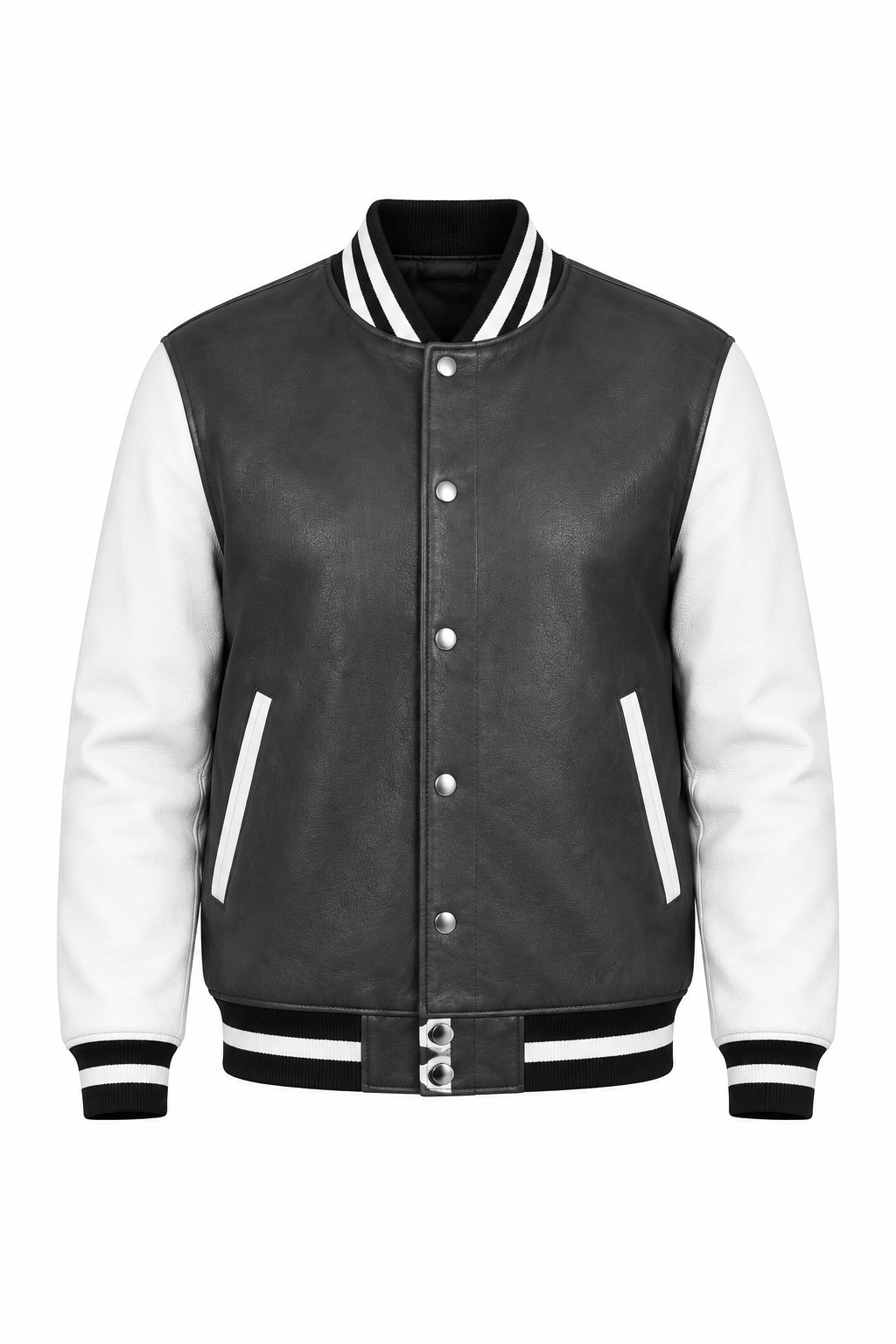 Women’s Leather Varsity Bomber Jacket