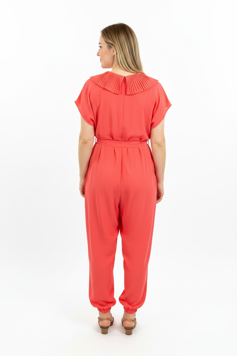 Coral Jumpsuit Back