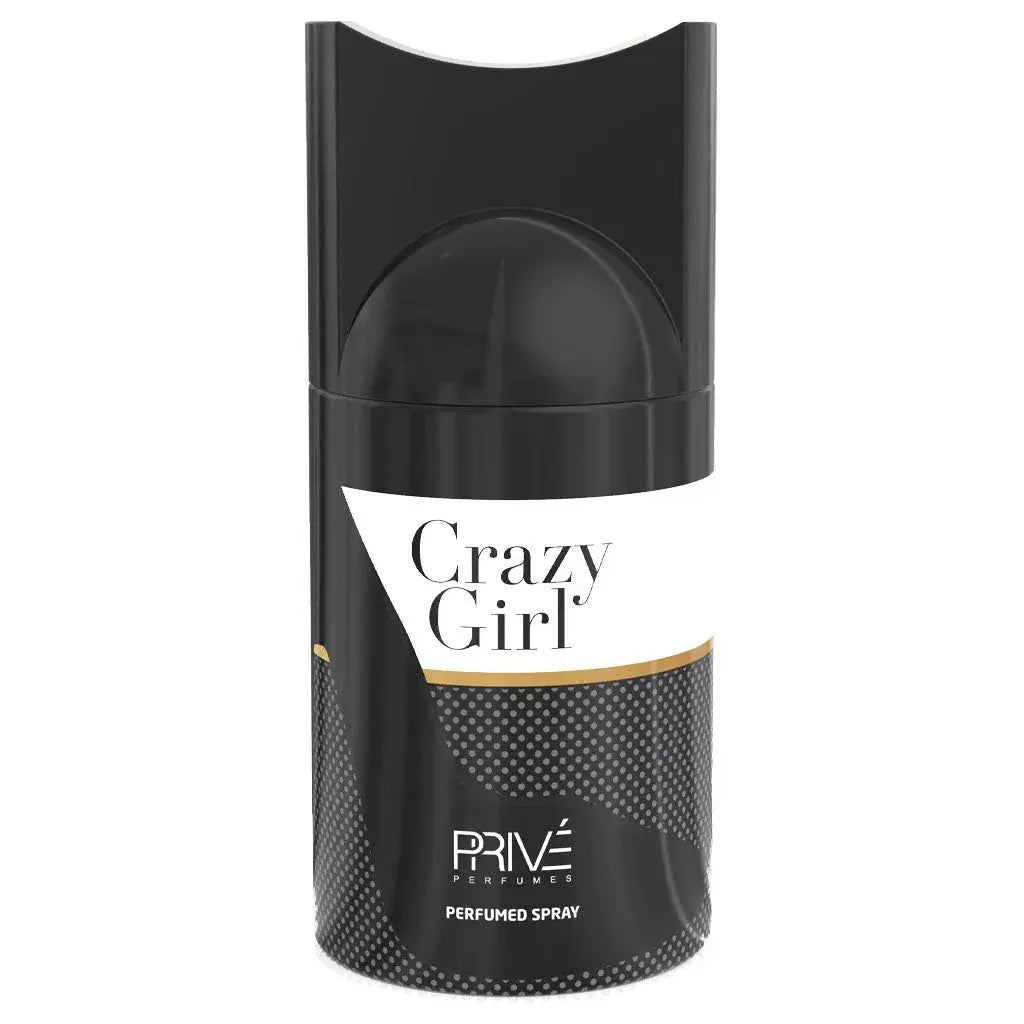 PRIVE Crazy Girl Perfume Deodorant 250ml 6x PACK - Ivory Luxe
