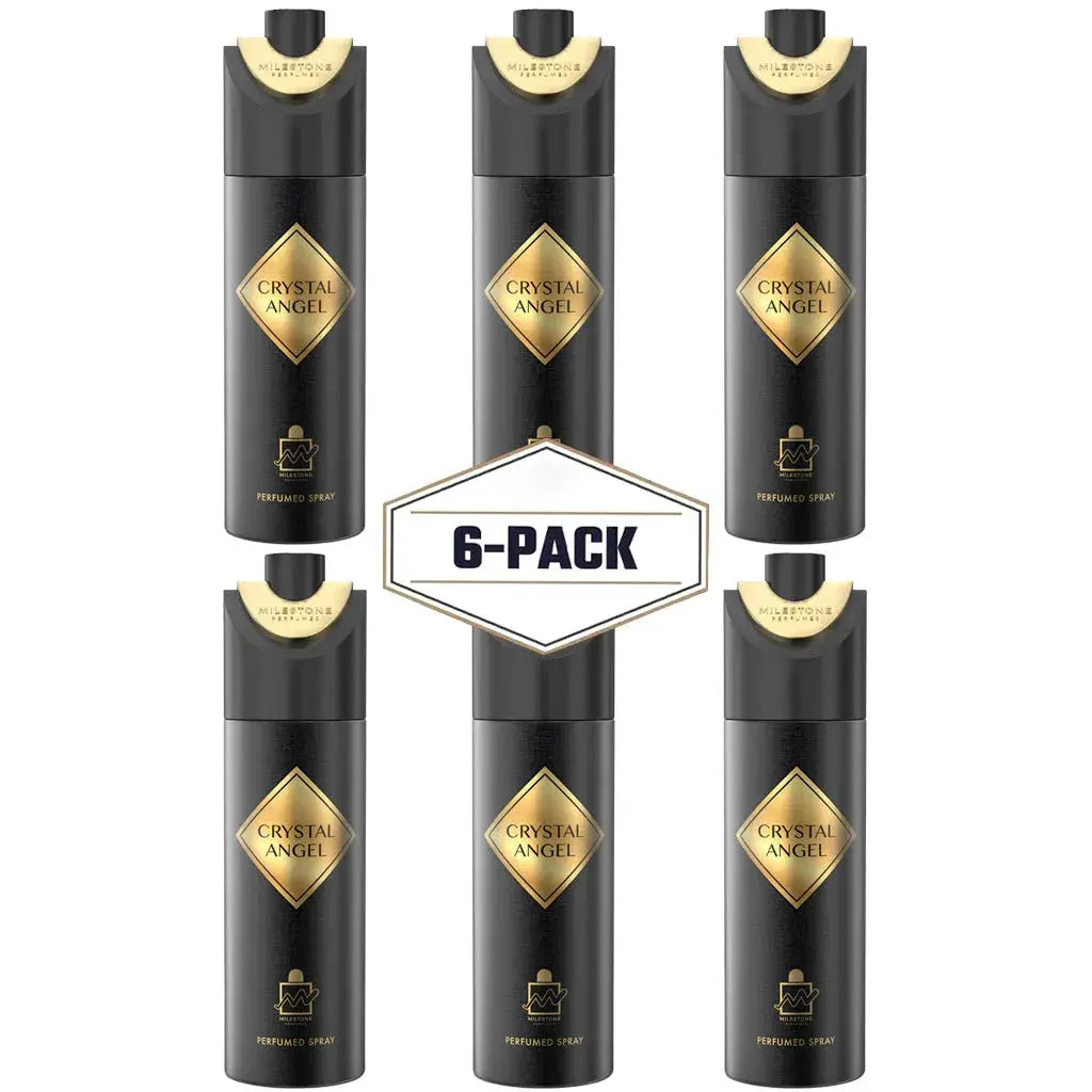 MILESTONE Crystal Angel (Unisex) 200ML Deodorant 6 Pack - Ivory Luxe