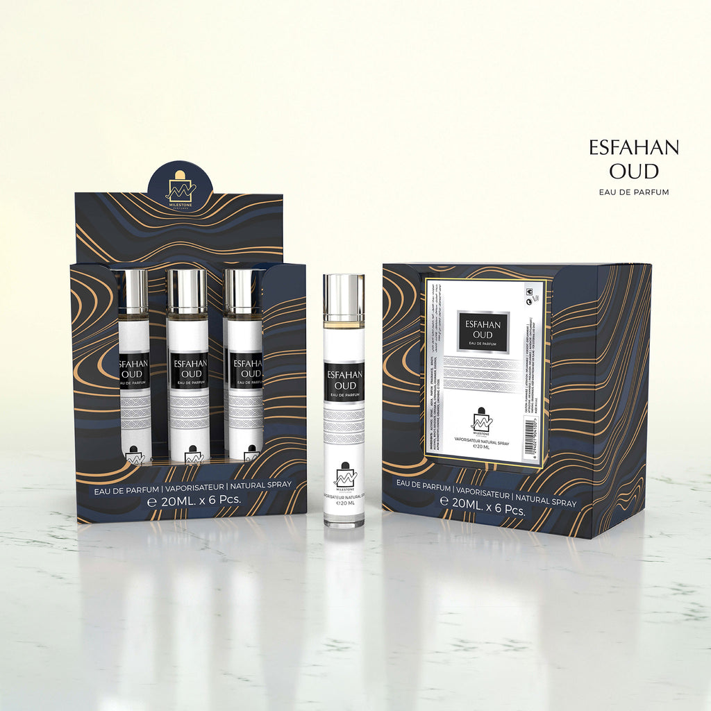 MILESTONE Esfahan Oud (Unisex) Eau De Parfum 5x 20ml Plus 1 Free Tester