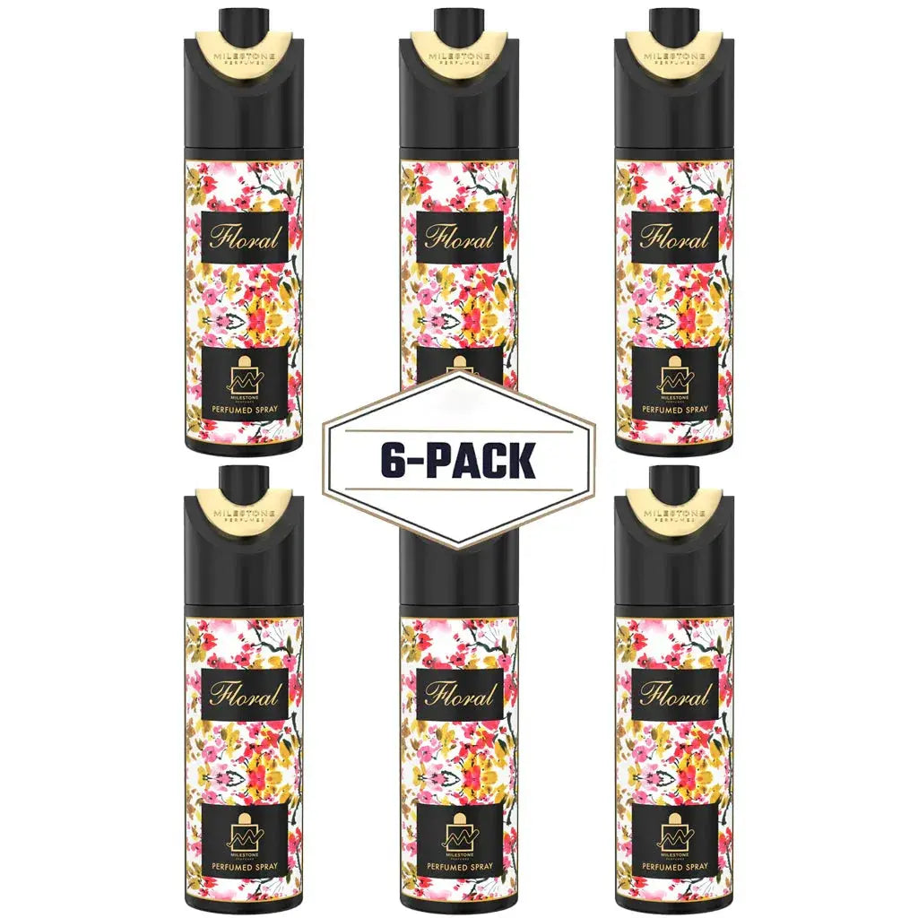 MILESTONE FLORAL 200ML Deodorant 6 Pack - Ivory Luxe