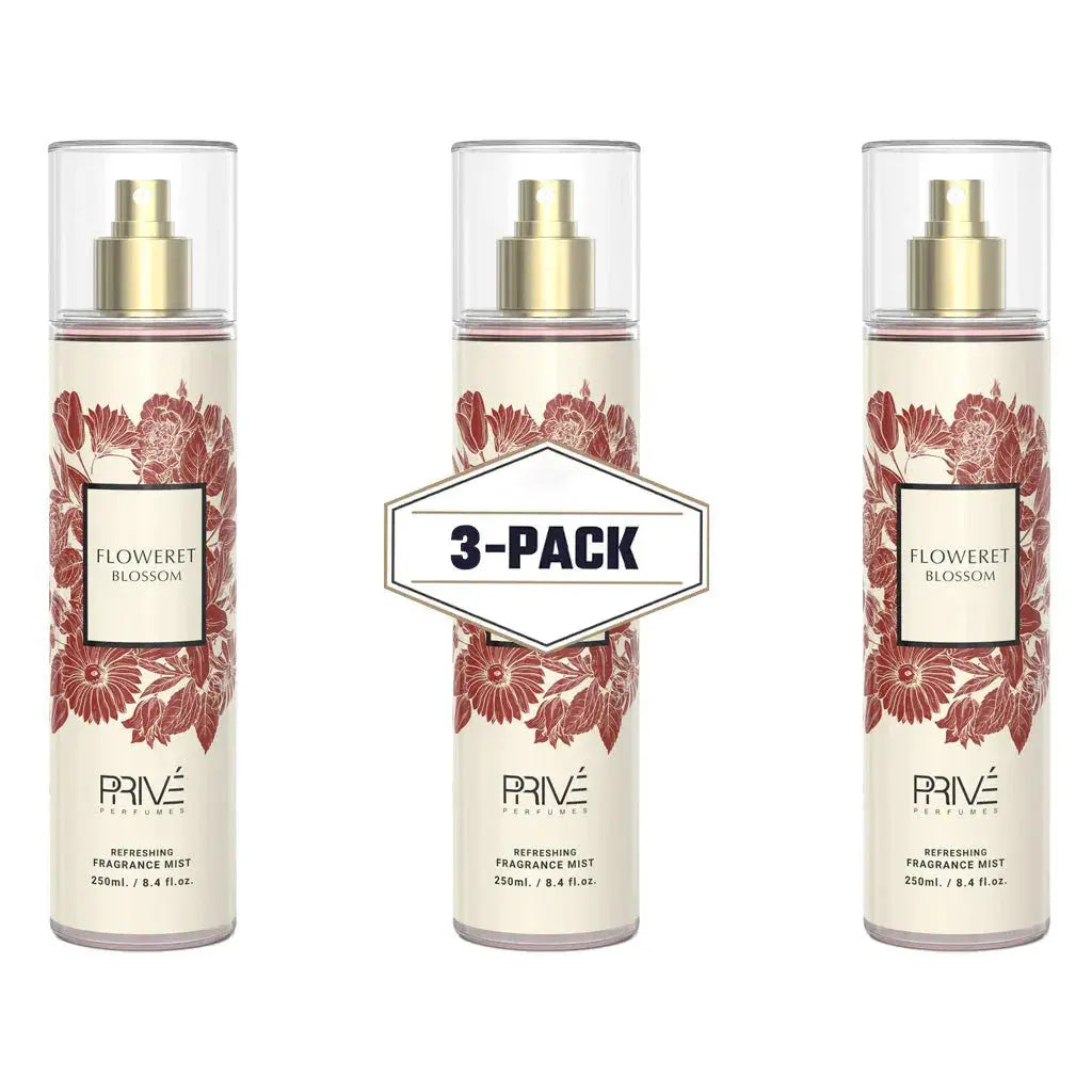 PRIVE Floweret Blossom - Body Mist - 250ml 3-Pack - Ivory Luxe