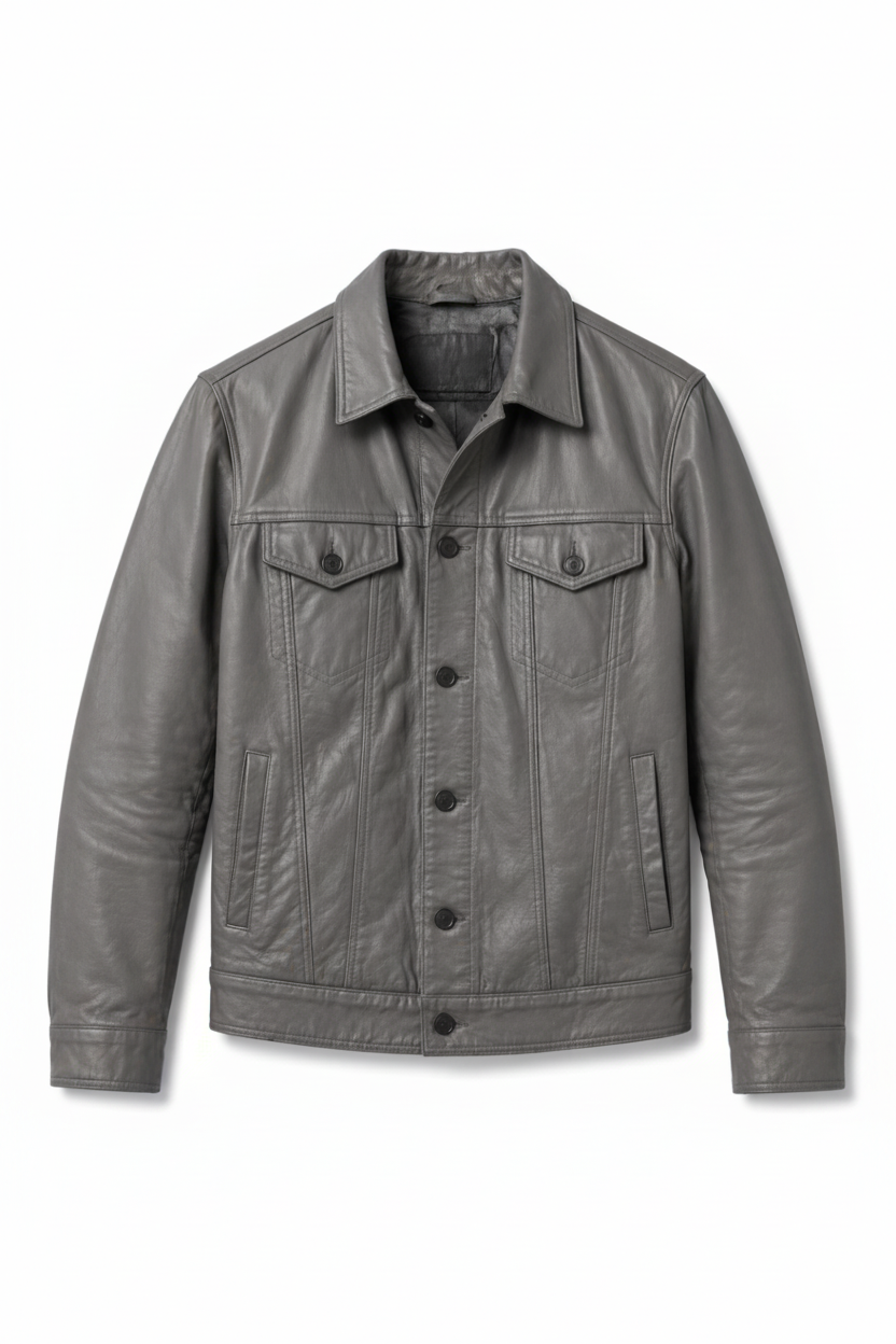 Grey Jacket Flat Front